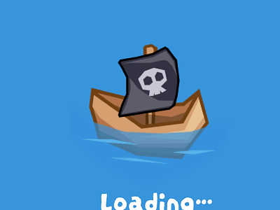Loading animation animation game illustration pirate ui vector