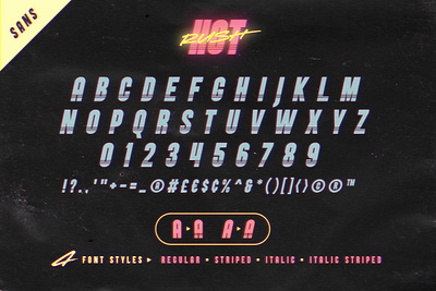 Hot Rush Font Duo #6 app branding design graphic design illustration logo typography ui ux vector