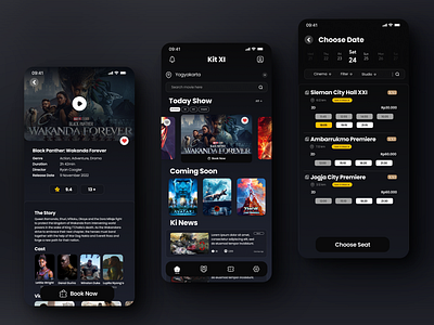 Kit XI - Movie Booking App design movieapp moviebookapp movieticketapp ui