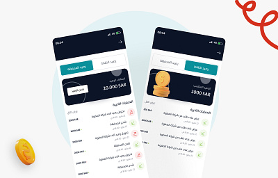Wallet App app coins design transaction ui wallet
