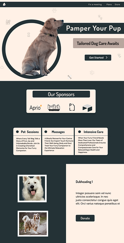 🐾 Elevate Your Pup's Experience: Unveiling Tailored UI Design! animal dogs landingpage lifetysle ui