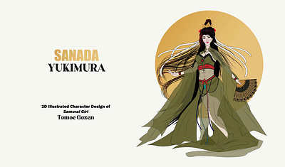SANADA YUKIMURA artwork character design digital artwork digital illustration drawing illustration samurai girl