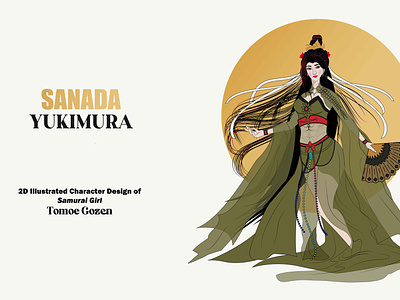 SANADA YUKIMURA artwork character design digital artwork digital illustration drawing illustration samurai girl