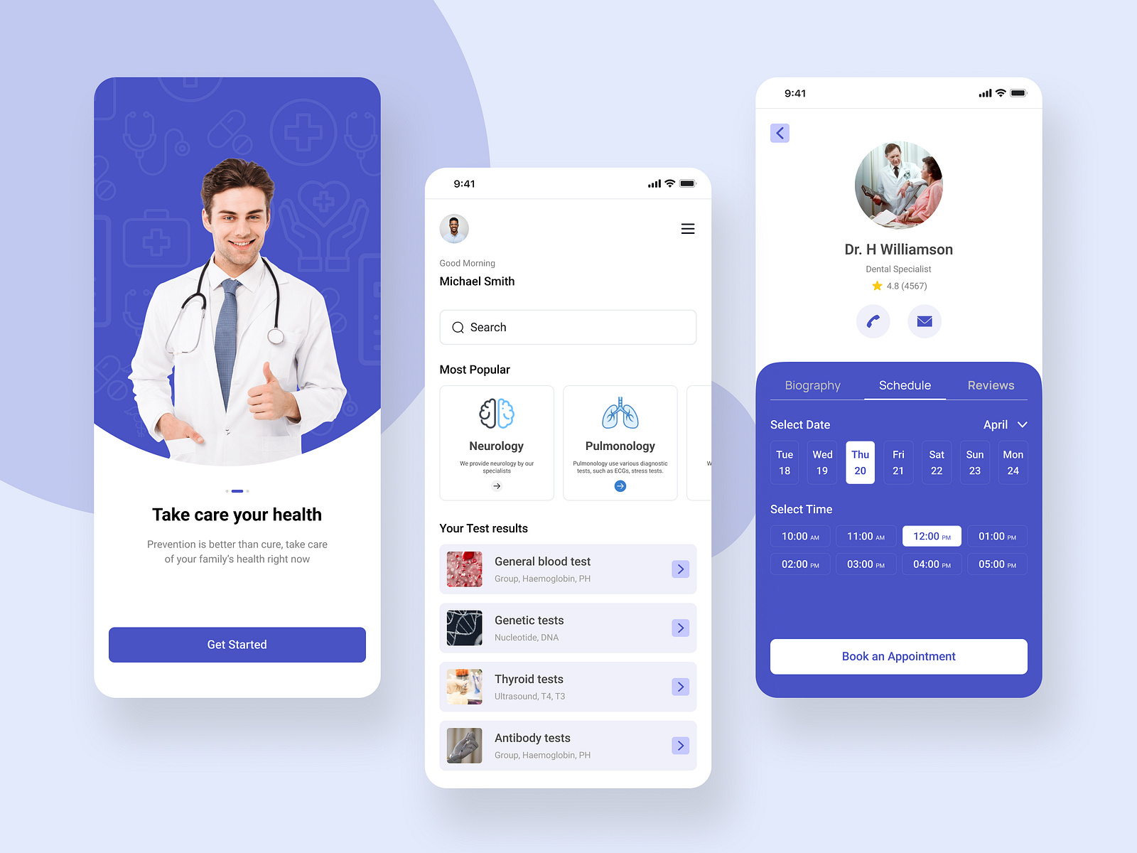 Medical App Design by Asadullah Tuhin on Dribbble