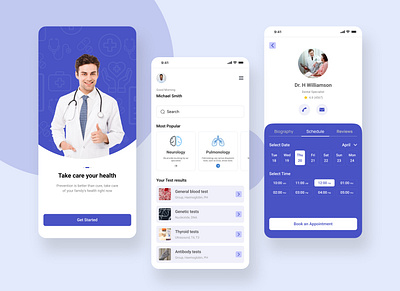 Medical App Design app app design appointment branding design doctor figma medical app medical test report mobile app mobile screen ui user experience user interface ux