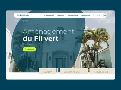 Site Toponomy - Architecture project detail architecture desktop interface project ui ux website
