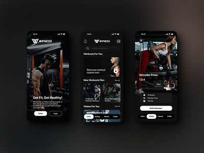 Wifness - Workout App Design gymapp mobileapp sportapp ui workoutapp