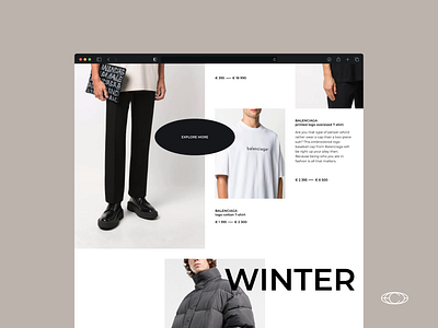 Balenci crvxdsgn design desktop fashion minimalist store ui user interface webdesign website