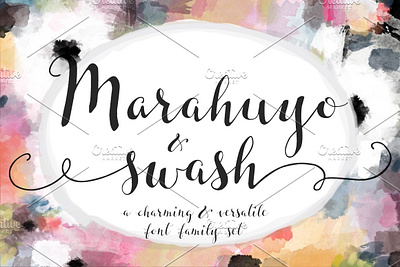 Marahuyo Font Family Set announcements beginning and end swashes calligraphy hand lettered handwriting handwritten invitation modern calligraphy postal art script sevenseas seven seas swash typeface typography wedding