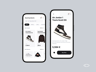 Sneakmart design ecommerce eshop ios minimalist sneakers store travis scott ui user interface yeezy