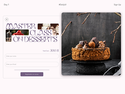Registration DailyUi (Day 1) dailyui design graphic design motion graphics ui ux