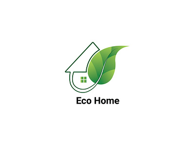 EcoHome - Logo Design appicon applogo brand identity creativelogo daily logo girdlogo gradient logo logo concept logo ideas logo mark logo process logo room logo sai mordent logo professional logo thirtylogo