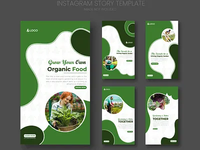 Gardening Instagram Stories Template or Home Gardening food security