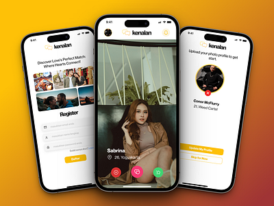 Kenalan - Dating App branding datingapp design mobilea mobileapp ui uiux