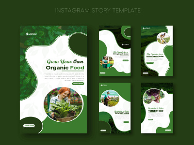 Gardening Instagram Stories Template or Home Gardening climate smart agriculture