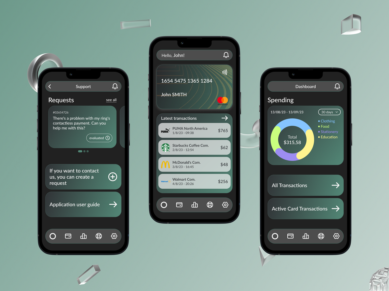 NFC Ring Finance Mobile App by Fatih İstanbul on Dribbble