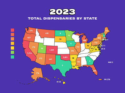 Cannabis dispensaries by state cannabis cannabis map cannabis stats dispensaries dispensary map map marijuana marijuana stats united states