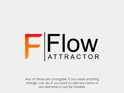 Flow Attractor logo design 3d branding design graphic design illustration logo logo design vector