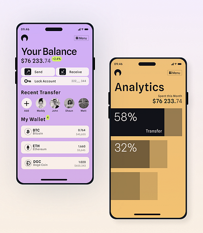 Finance Wallet design figma finance graphic design mobile mockup ui ux