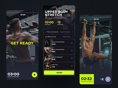LifeBuddy – personal workout planner app gym nike sport stretch training ui ux workout