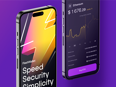 Concept of cryptocurrency wallet app balance bitcoin chart crypto cryptocurrency design ethereum flash ios tokens ui ui ux ui design uidesign wallet web3