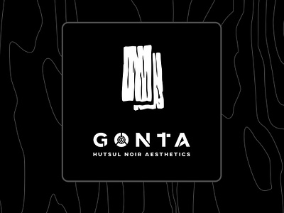 Gonta - Hutsul Noir Aesthetics logo design gonta graphic graphic design hutsul logo logotype noir roof ukraine wood woodworking