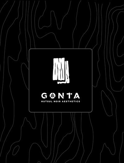 Gonta - Hutsul Noir Aesthetics logo design gonta graphic graphic design hutsul logo logotype noir roof ukraine wood woodworking