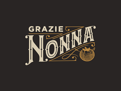 Grazie Nonna — branding branding design italian logo restaurant type