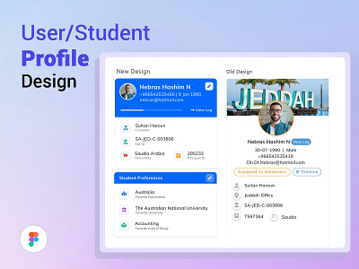 Student Profile (CRM) education app mobile app student portal student profile ui ui ux user profile web app web application