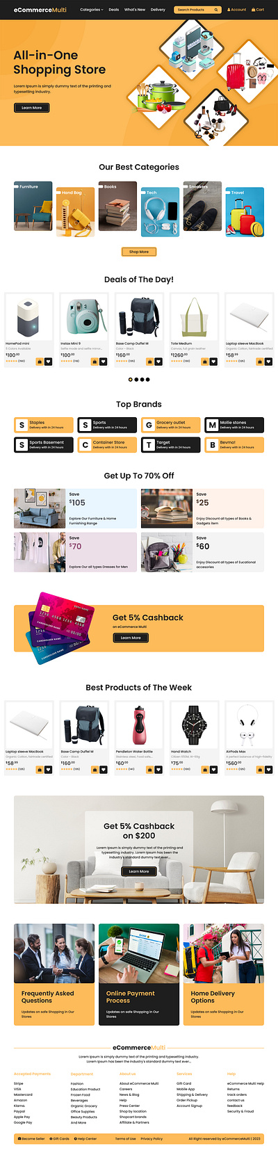 eCommerce Marketplace Landing Page UI design ecommerce marketplace ecommerce marketplace ui ecommerce ui ecommerce ui design marketplace ui design online marketplace ui ui ui design