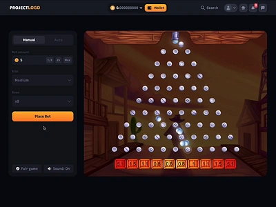 Wild West Plinko - White Label Casino Game Mode animation betting blockchain casino casino game crypto crypto casino fair game fast game gambling game gaming iframe igaming online casino plinko plinko game provably fair white label wild west