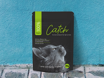 Catch cat food packaging design graphic design logo packaging design