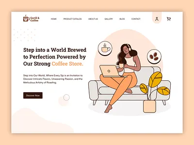 Gorill & Coffee Website cafe recommendation coffee house coffee shop coffee website ecommerce ecommerce website homepage interface online shop product design product landing page product website researcher ui design ux design web design web designer website website design website designer