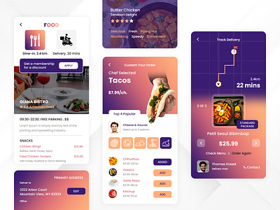 Food Order and Delivery App UI app design food delivery app food delivery app design food delivery app ui food order app food order app ui mobile app mobile app design ui ui design