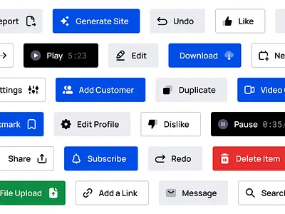 Buttons 123done button buttons clean design design system figma icon design icon set iconography icons interface minimalism ui ui design ui kit universal icon set universal ui kit (web)