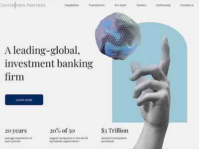 Investment Banking Landing Page 3d animation business design finance landin landingpage motion graphics motiongraphics ui