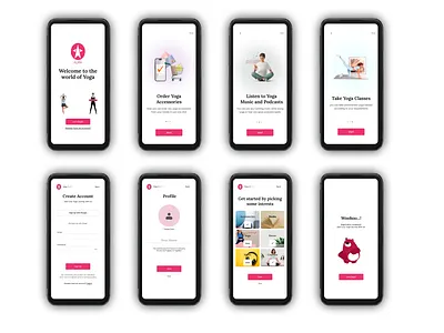“Aura” - Your Holistic Yoga Companion app design figma graphic design logo onboarding screens registration signup ui ui ux welcome screen yoga yoga app