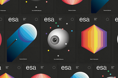 ESA concept redesign branding design graphic design illustration poster