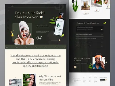Revelo Skincare Website animation beauty beauty care website beauty product branding clean cosmetics website cosmetology graphic design landing page mockup product product design skin care skincare ui webdesign website design