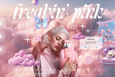 FREAKIN' PINK Dreamcore Aesthetics aesthetic barbie barbiecore collage collage art colorful core dreamcore pink pink collage