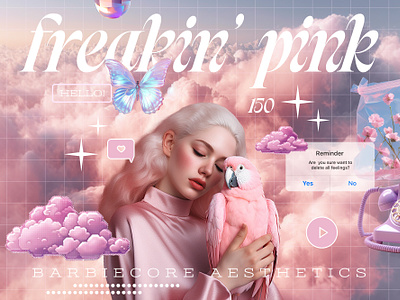 FREAKIN' PINK Dreamcore Aesthetics aesthetic barbie barbiecore collage collage art colorful core dreamcore pink pink collage