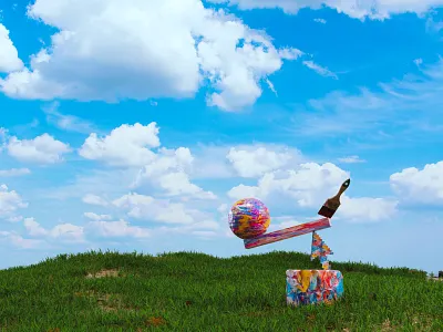 Just Make It! - 3D Illustration 3d 3dillustration art blender colorful concept art design environment geometric illustration render scene surreal ui