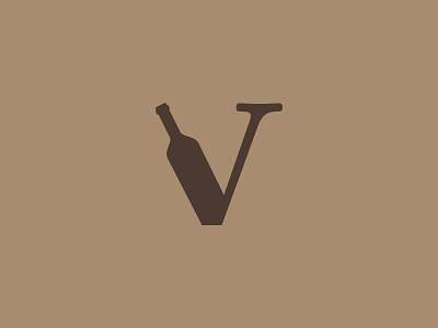 V + Bottle (Unused Concept) bottle brand hospitality identity leter letter v logo v vector wine