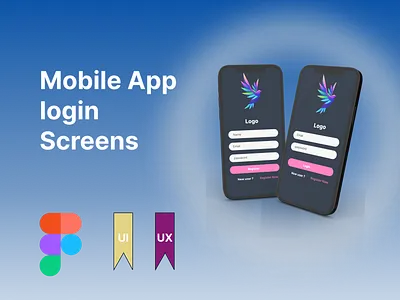 Mobile APP Login Screens ui Design design graphic design ui ux vector