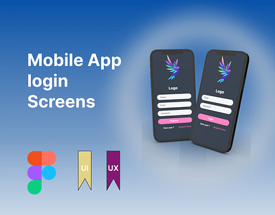 Mobile APP Login Screens ui Design design graphic design ui ux vector