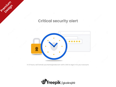 Critical security alert Design aleart alert design alery clock critical security alert security warning