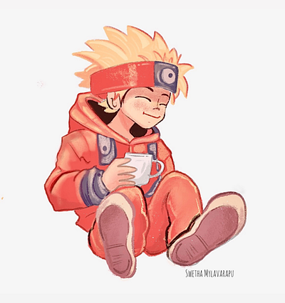Brewing up, Believe it! anime character character illustration design illustration naruto sketch