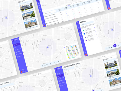 Geographic Information System Dashboard area cost station dashboard data data management geographic geographic information system homepage hotel management system leading data map plugin purple real state chart trendy design ui