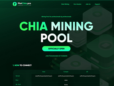 Crypto Chia (XCH) - Landing Page adobexd animation app biance blockchain branding chia code coin coinbase crypto css design farming illustration landing page site tezos ui ux