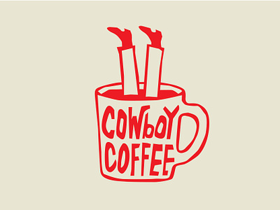 Cowboy Coffee branding caribou creative coffee cowboy design graphic design illustration laura prpich logo retro vector vintage